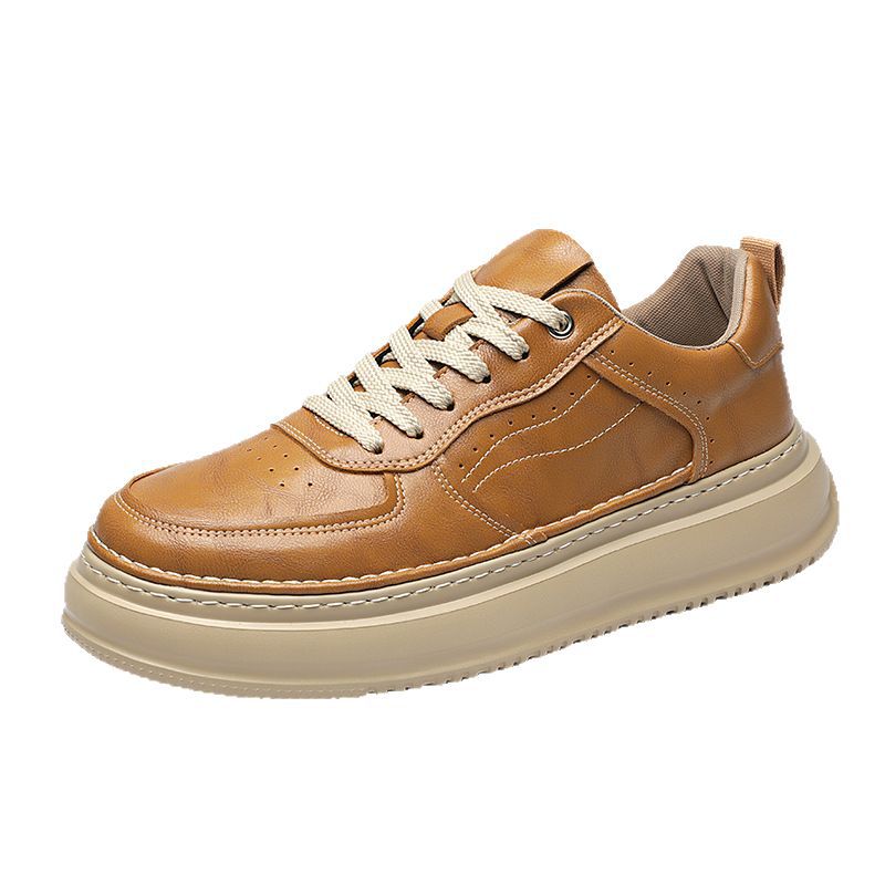 Men's Platform Lightweight Sports Retro Fashion Trendy Leather Shoes