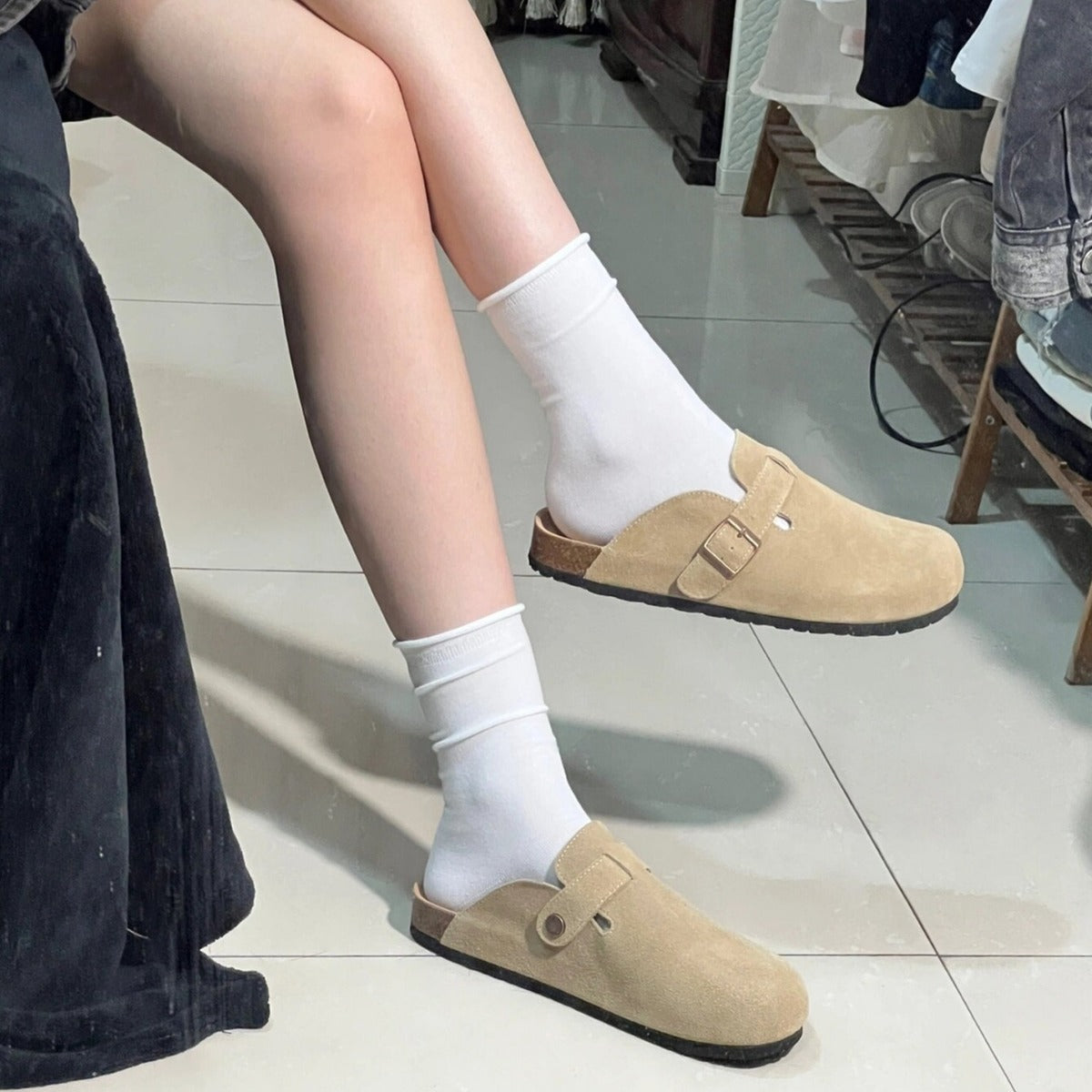Women's Welfare Plus Size Genuine Outer Wear Slippers