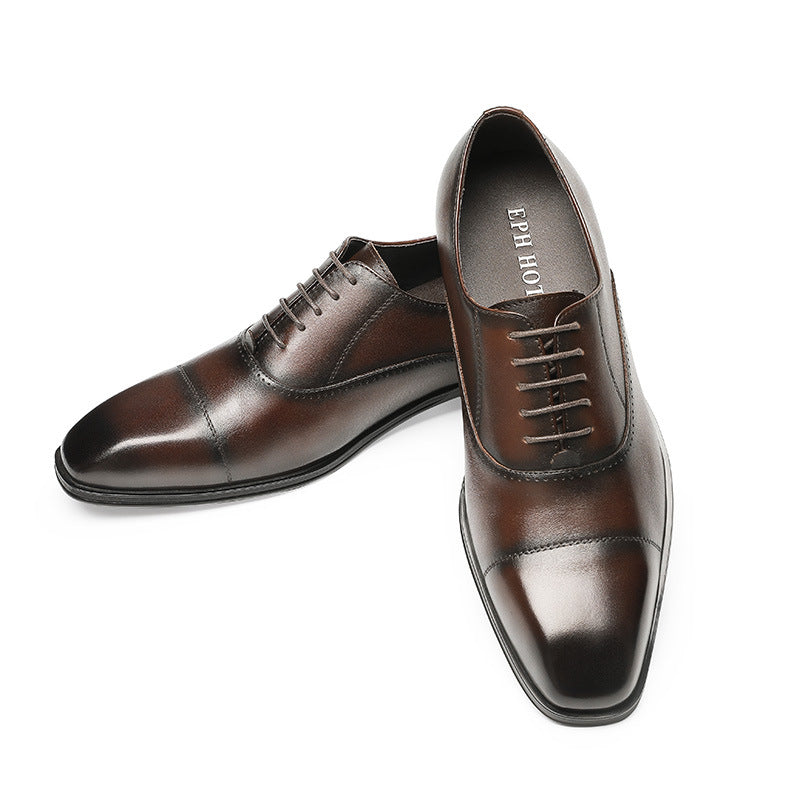 Men's Genuine Wedding Bridegroom Brock Summer Thin Oxford Leather Shoes