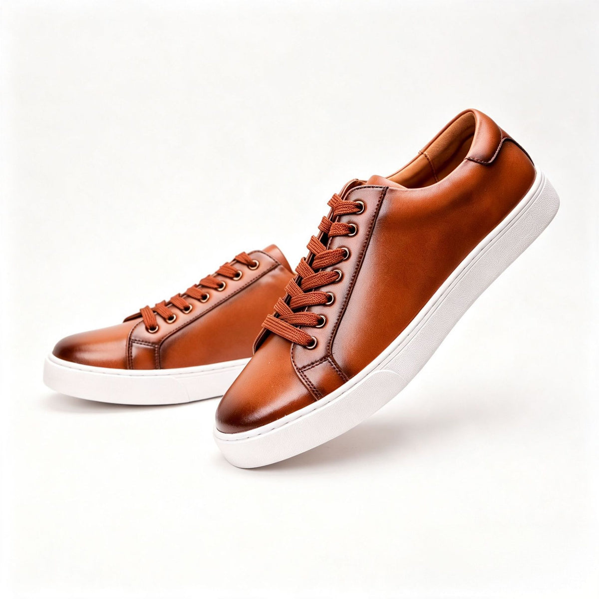 Men's Extra Large Retro White Versatile Business Genuine Soft Soled Men's Board Shoes
