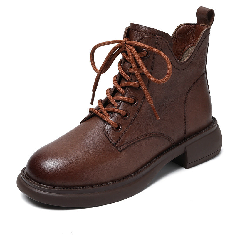 Women's Martin For V Cut Flat Ankle Autumn Genuine England Boots