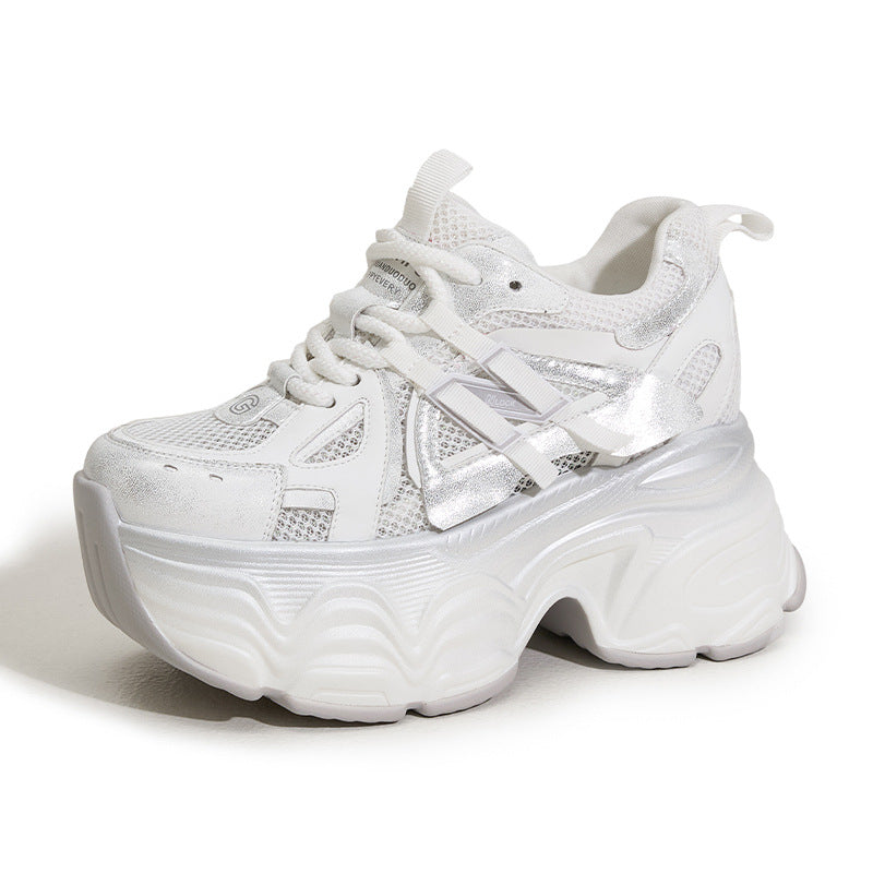 Women's Dad Summer Hollow Mesh Surface Platform Sneakers