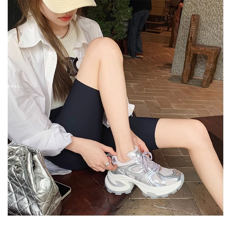 Women's Grape Mom Lightweight Breathable Mesh Platform Sneakers