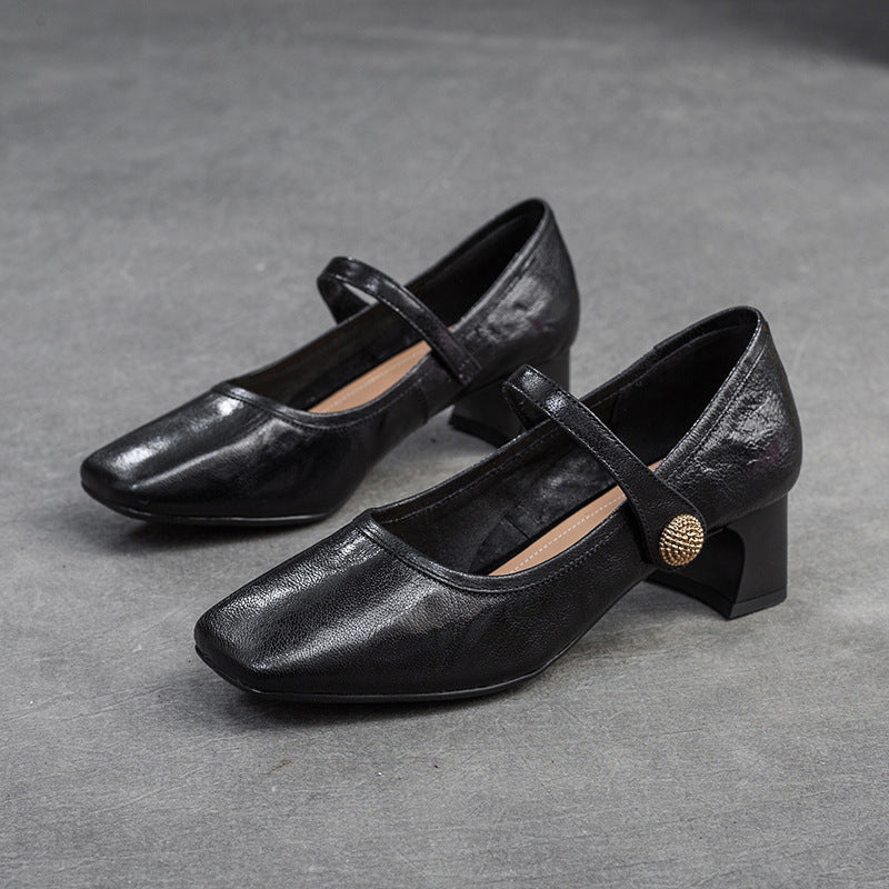 Women's With Mary Jane Vintage Low-cut Pumps Casual Shoes