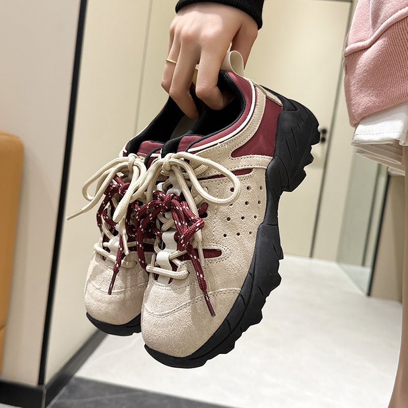 Women's Genuine American Multicolor Platform Outdoor Hiking Sneakers