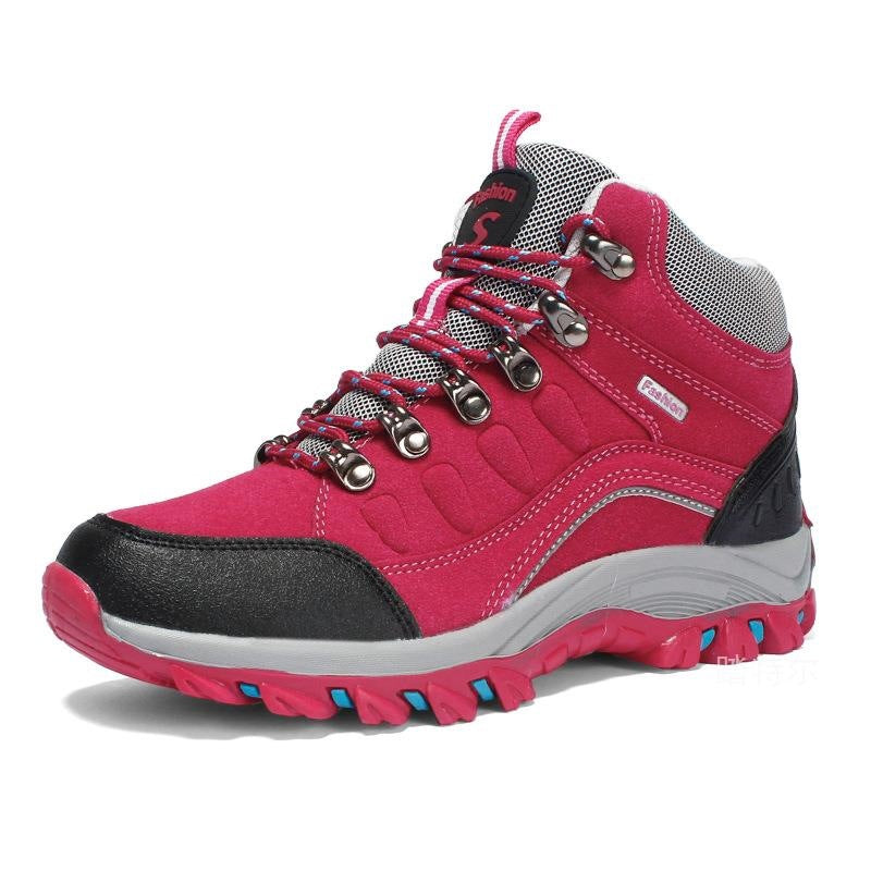 Women's & Men's Fleece-lined Couple Plus Size Hiking Outdoor Snow Boots