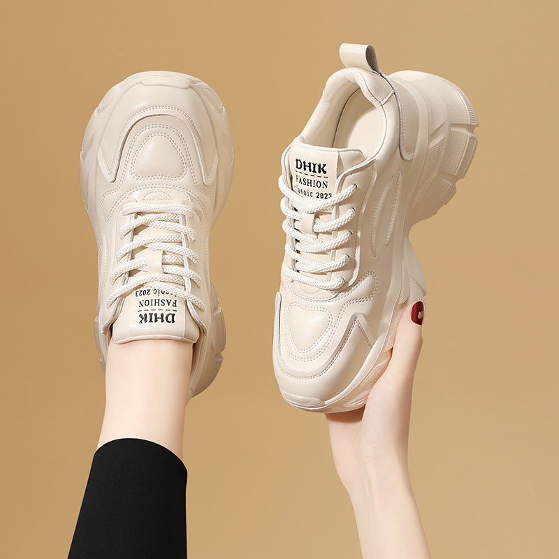 Women's Single-layer Platform Height Increasing Insole Daddy Casual Shoes