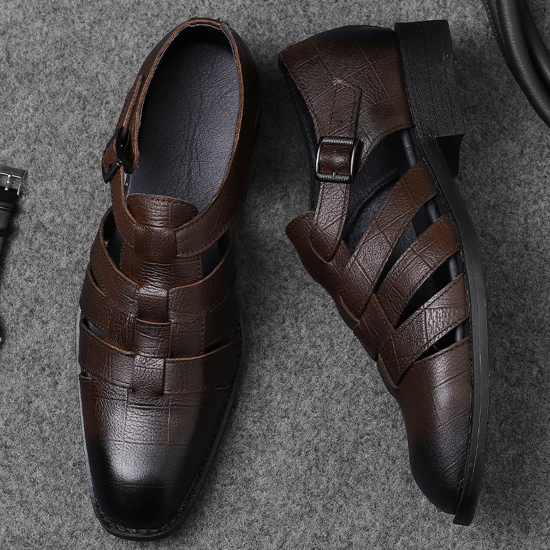 Men's Summer Hollow Perforated Breathable Hole Dad Sandals