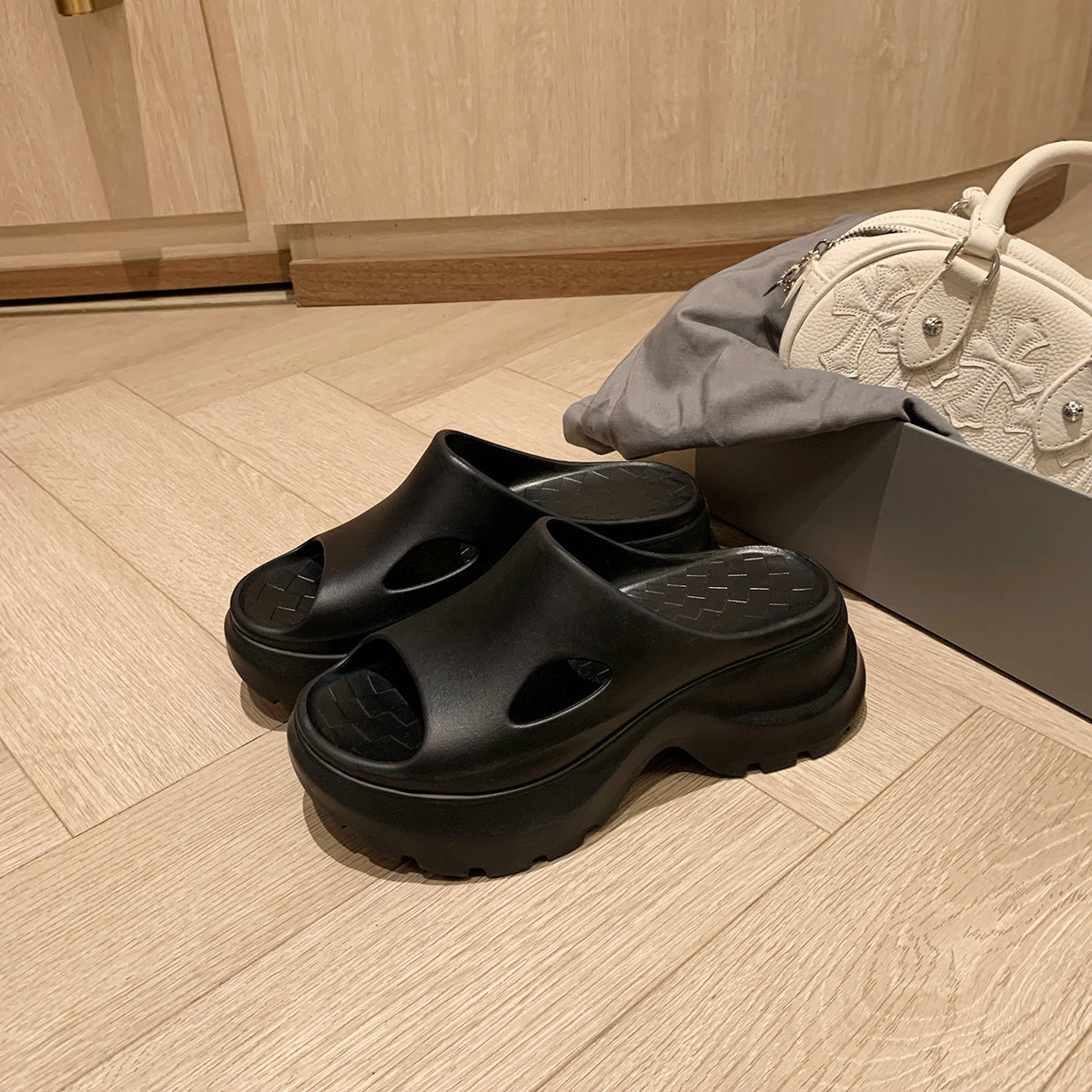 Women's Platform Height Increasing For Open Toe Slippers