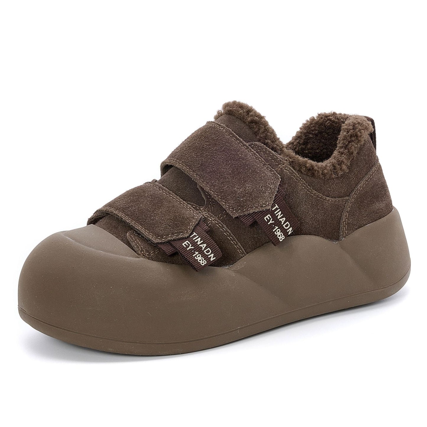 Head Soft Bottom Bread Retro Frosted Lamb Women's Shoes