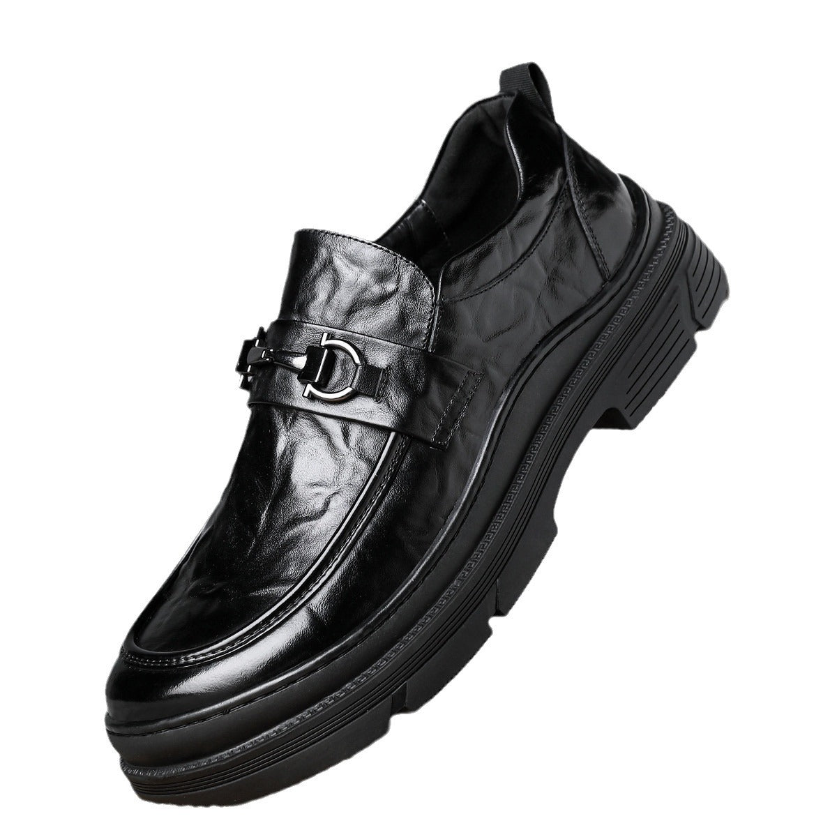 Men's Genuine Slip On First Layer Cowhide Comfortable Men's Shoes