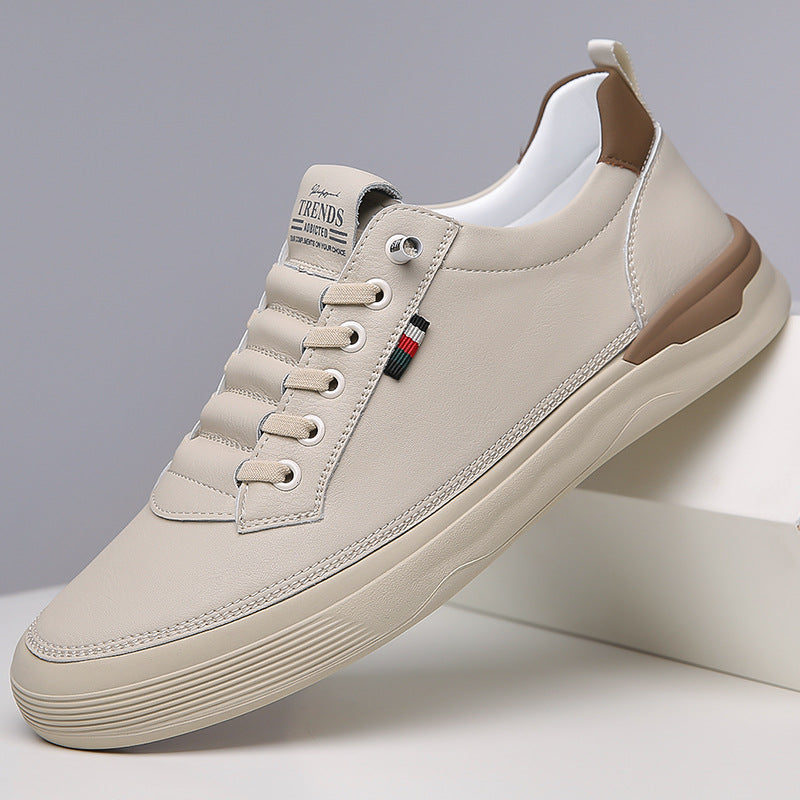 Men's Autumn Breathable Genuine Soft Bottom Cutout Leather Shoes