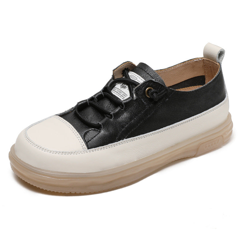 Women's Bottom Light White Summer Maternity Cowhide Casual Shoes
