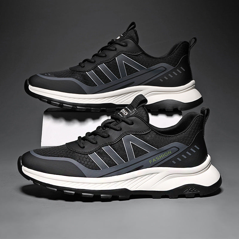 Men's Breathable Mesh Surface Fashion Commuting Soft Bottom Sneakers