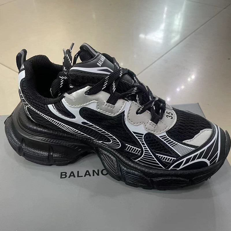 Women's Thick Sole Height Increasing Retro Distressed Sneakers