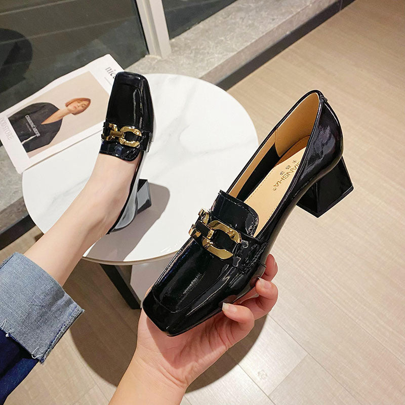 Women's Square Toe Pumps Spring Korean Style Casual Shoes