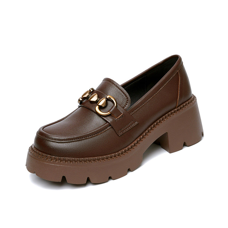 Women's Soft Platform Fashion Spring British Style Loafers