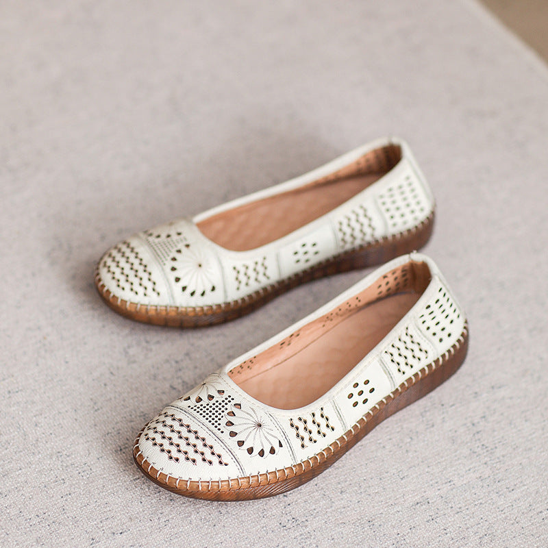 Women's Summer Soft Mom Pumps Bottom Round Casual Shoes