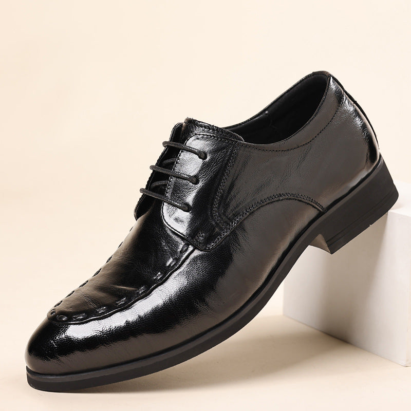 Men's Genuine Sheepskin Soft Bottom Formal Wear Leather Shoes
