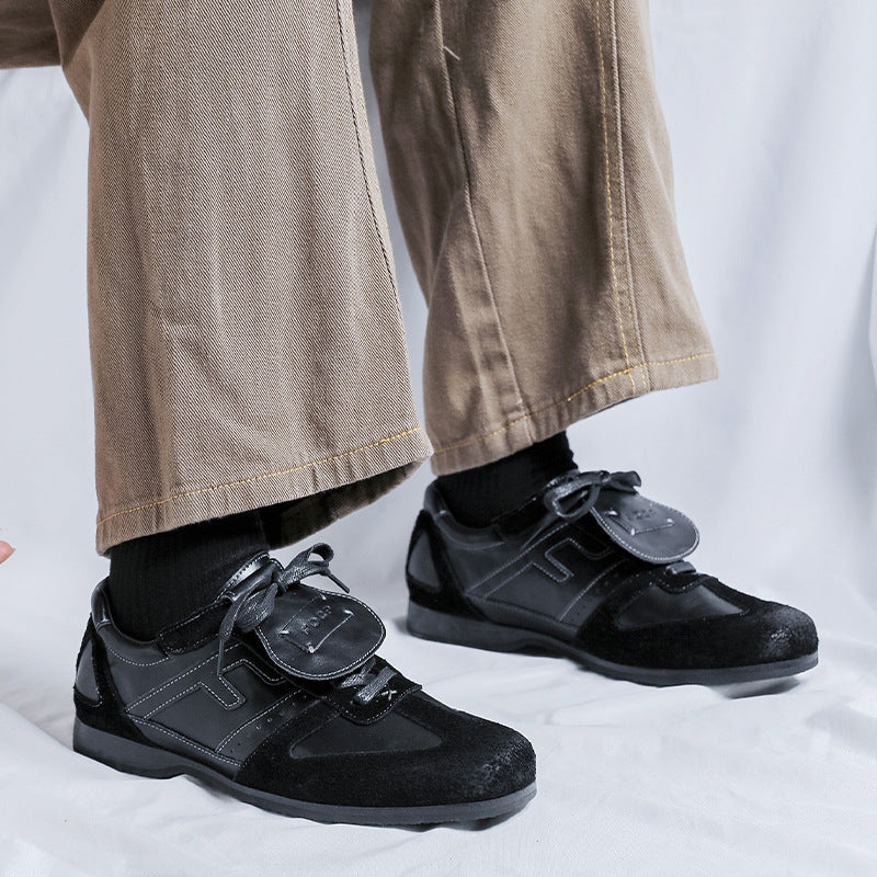 Men's Retro German Training Flat High-grade Feeling Leather Shoes