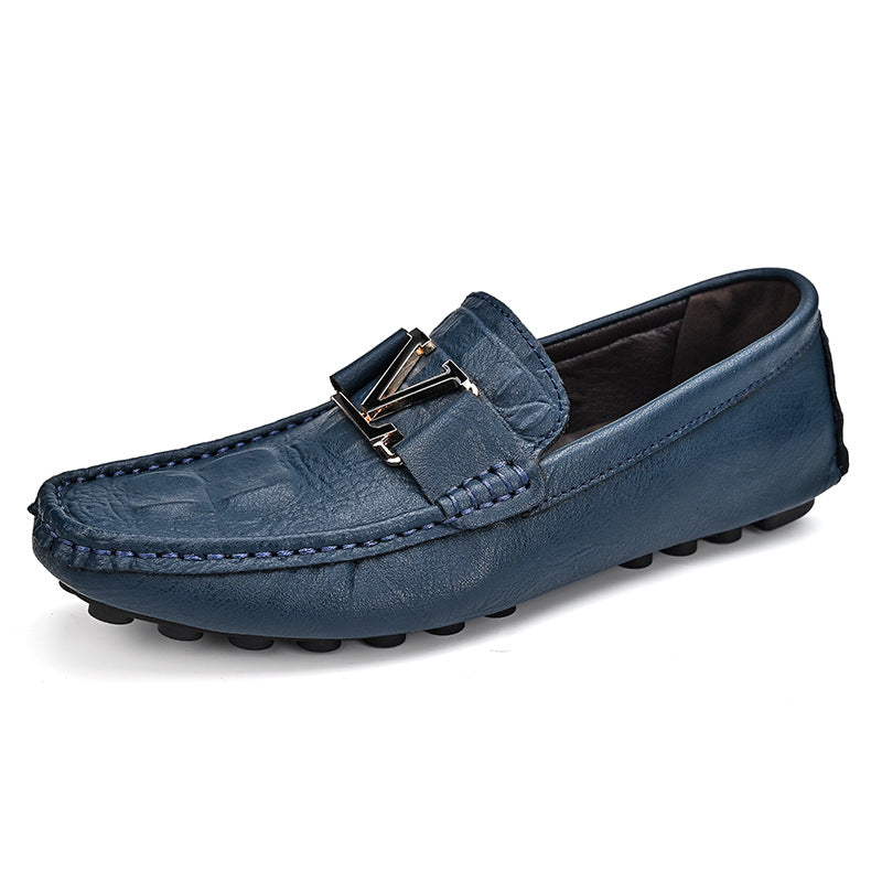Men's Autumn Soft Bottom Slip-on Top Layer Loafers