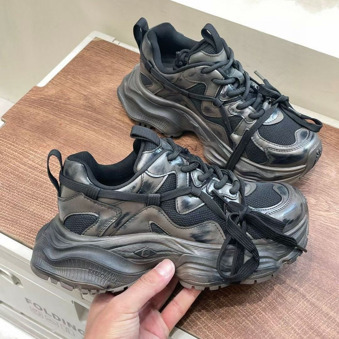Women's Niche Dad Fashion Thick Bottom Mesh Sneakers