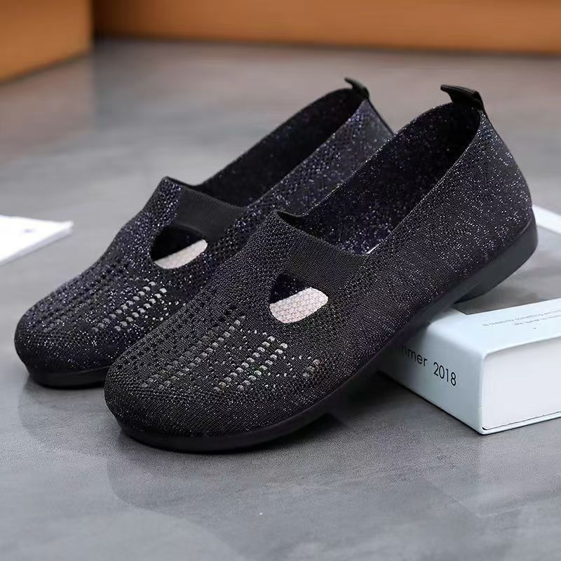 Women's Breathable Mom Dancing Comfortable Lightweight Cloth Casual Shoes