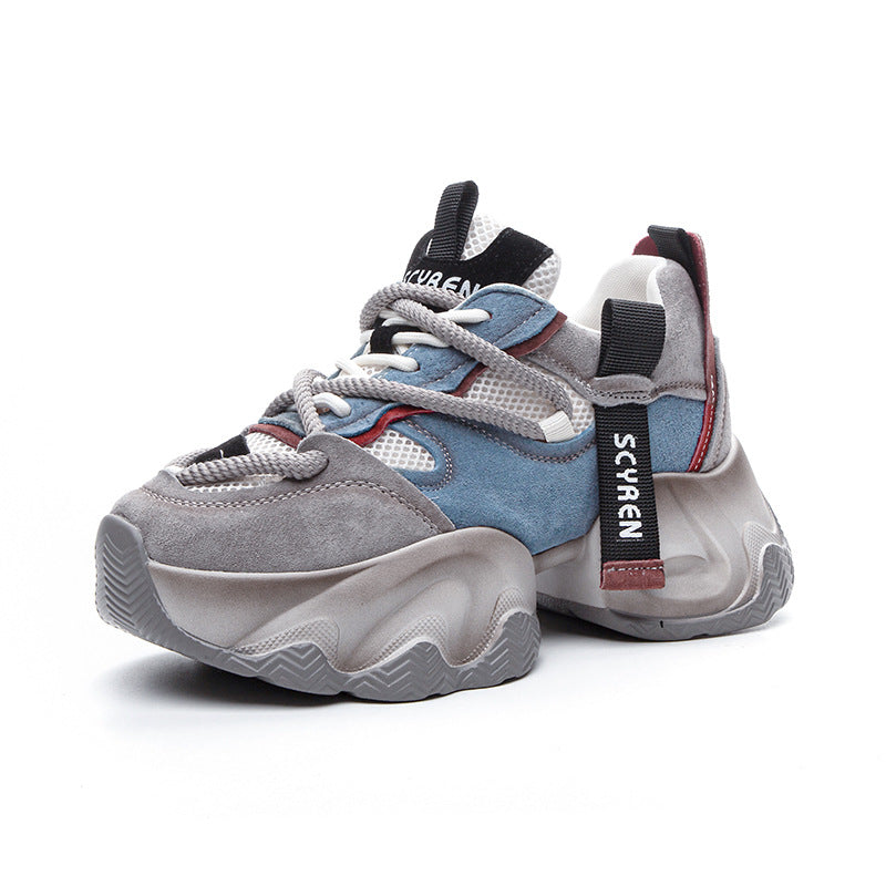 Women's Platform Dad Height Increasing Insole Pop-up Casual Shoes