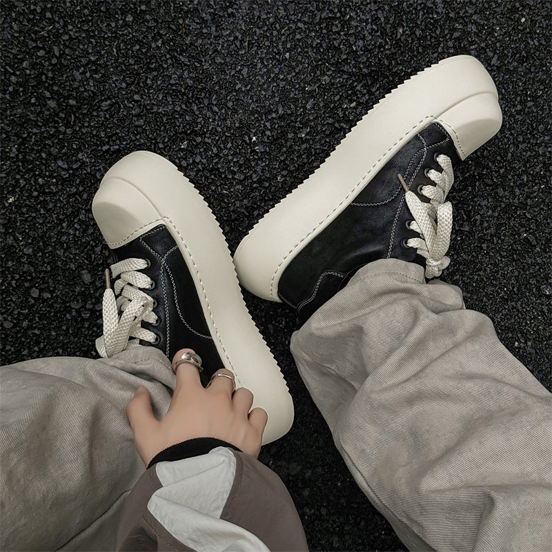 Men's Autumn Lightweight Soft Sole Muffin Platform Sneakers