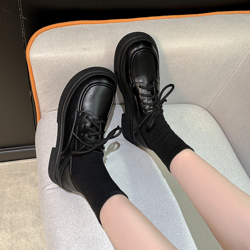 Women's Love Cotton Linen Spring Authentic British Leather Shoes