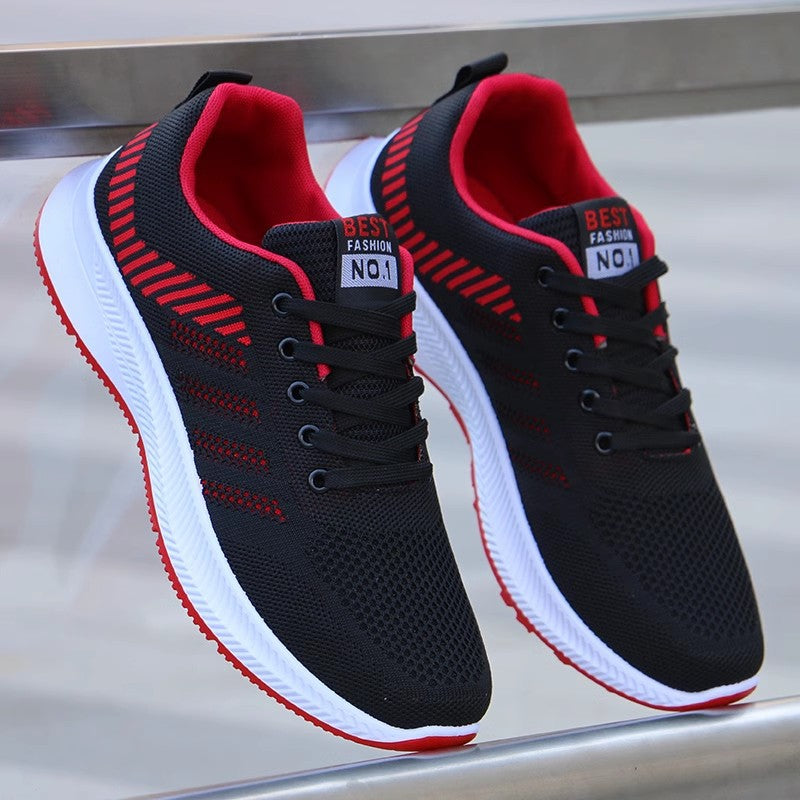 Men's Breathable Versatile Trendy Flying Woven Tennis Casual Shoes