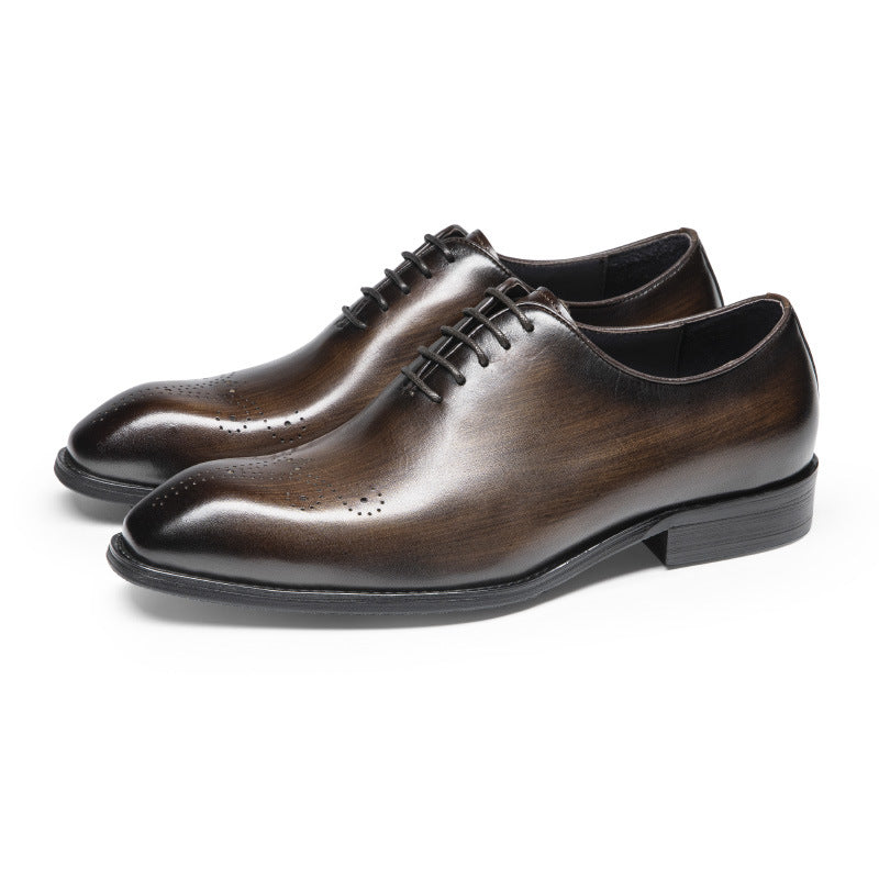 Men's Delivery Within Hours Square Toe Oxford Business Leather Shoes