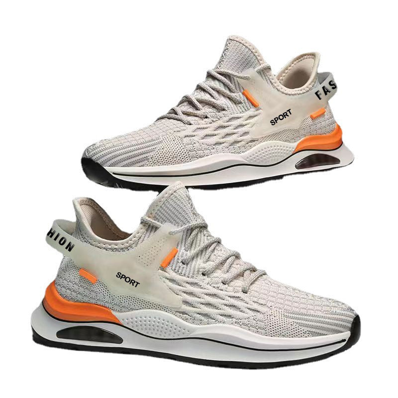 Men's Autumn Running Flying Woven Breathable Mesh Casual Shoes