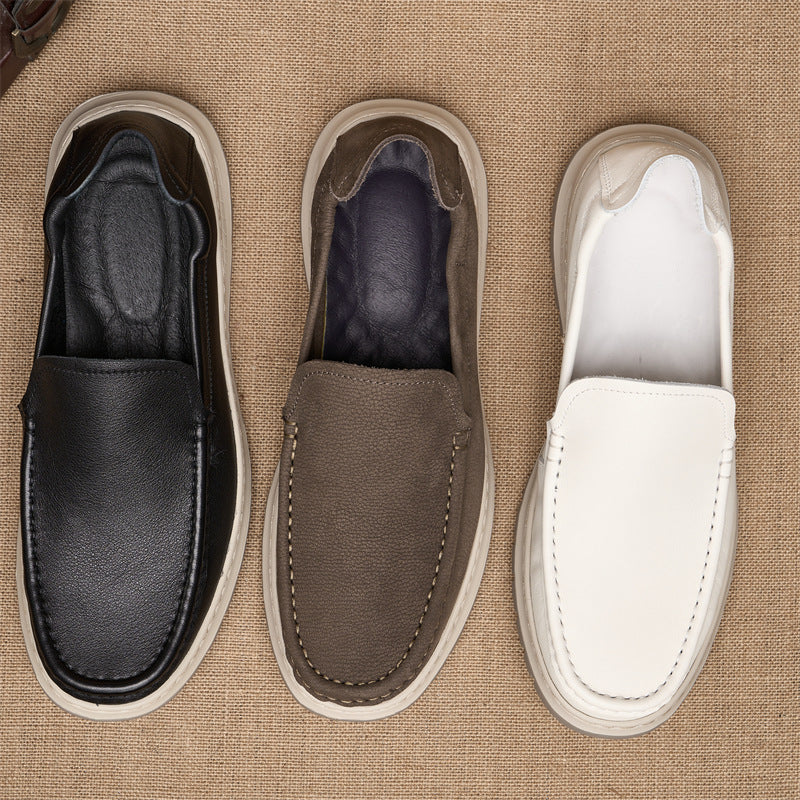 Men's Lace Up Pumps Breathable Soft Bottom Leather Shoes