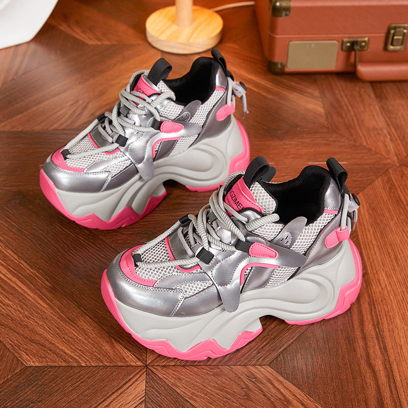 Women's Platform Dad Breathable Height Increasing Insole Sneakers
