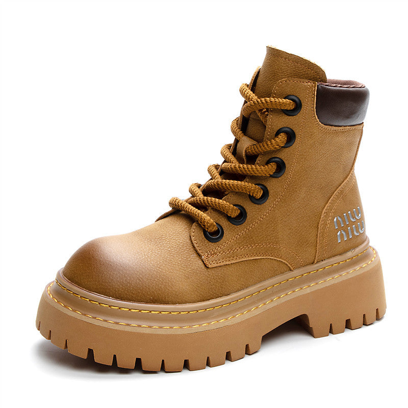 Women's Rub Colored Martin Bumblebee Muffin Bottom Boots