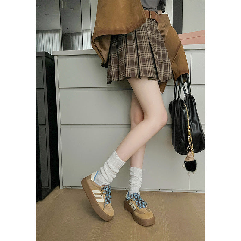 Women's Brown Thick Bottom German Training Soft Casual Shoes