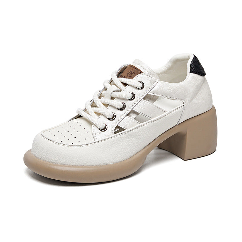 Women's Dress Breathable French Style Beautiful High-heeled Casual Shoes