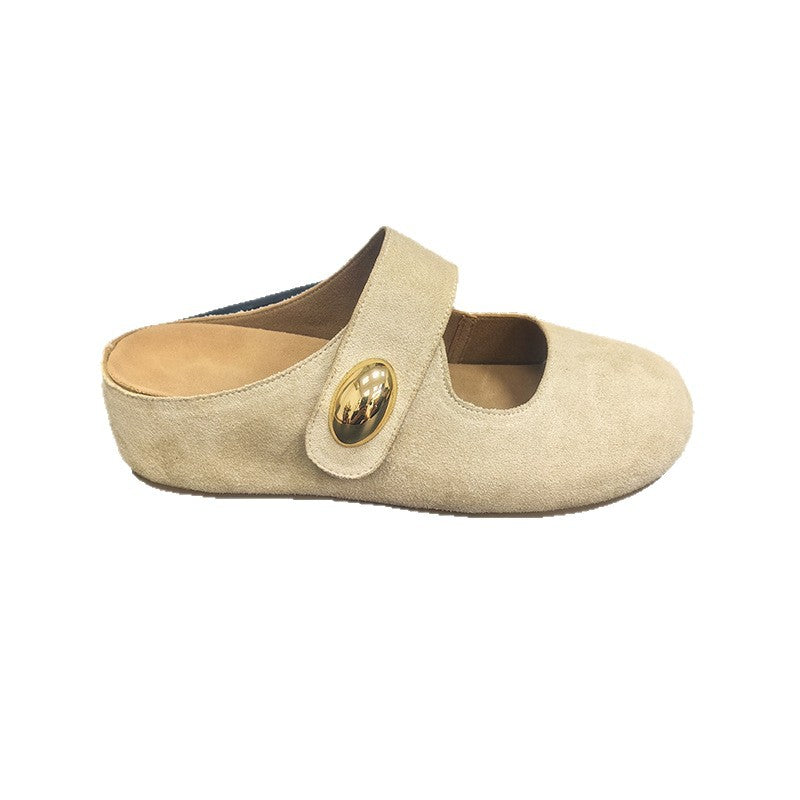 Women's High-rise Thick-soled Half Summer Soft Adorable Slip-on Sandals