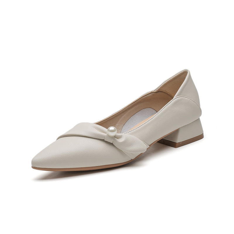 Women's Pumps Spring Genuine Professional Mid Lei Casual Shoes