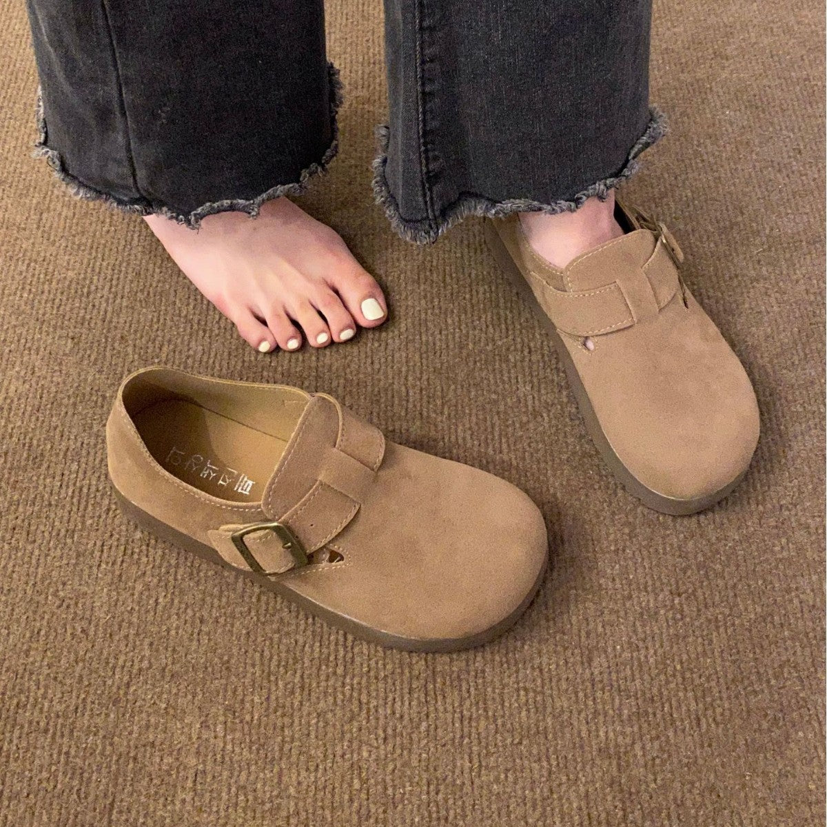 Women's Thick Bottom All-inclusive Autumn Slip-on Pumps Casual Shoes