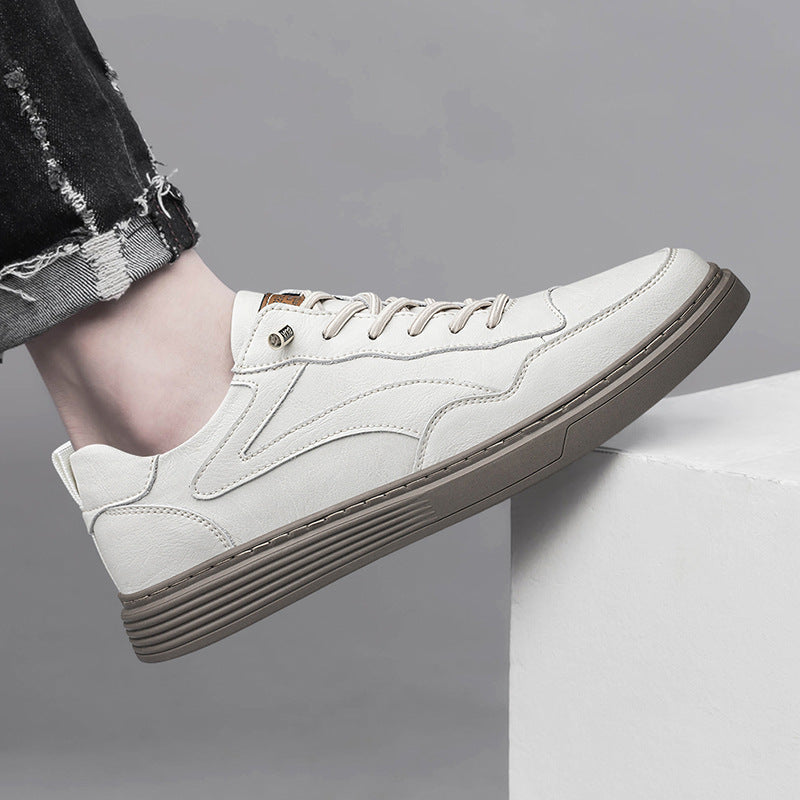 Men's Summer Plus Size Board Cowhide Business Sneakers