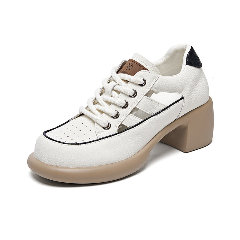 Women's Dress Breathable French Style Beautiful High-heeled Casual Shoes