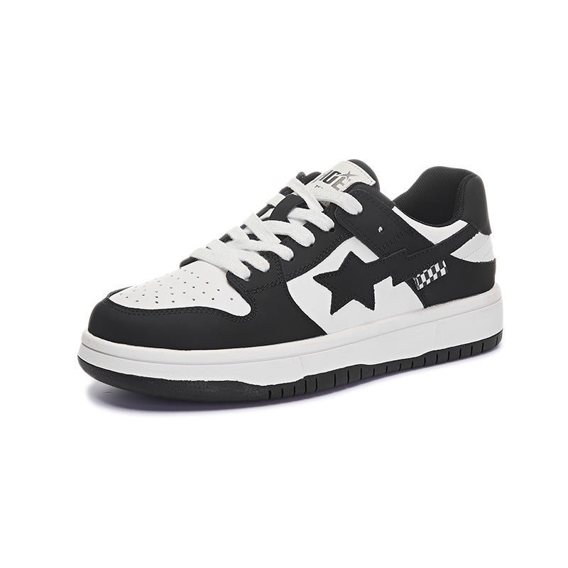 Women's Autumn White Flat Sports Board Plus Sneakers