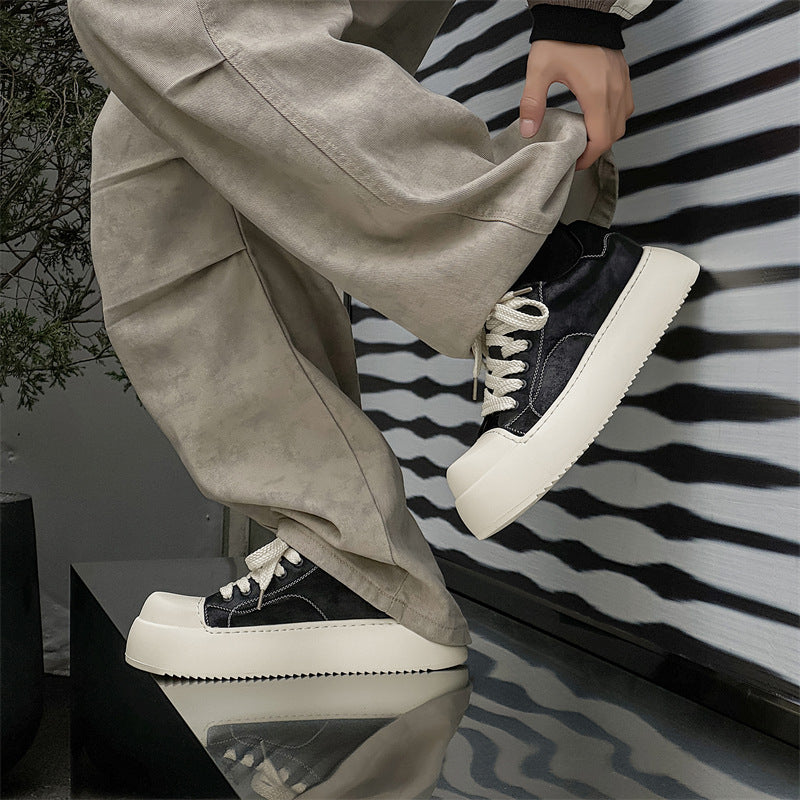 Men's Autumn Lightweight Soft Sole Muffin Platform Sneakers