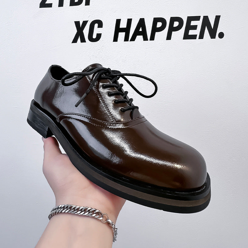 Women's & Men's Thick Bottom Derby British Commuter Business Leather Shoes