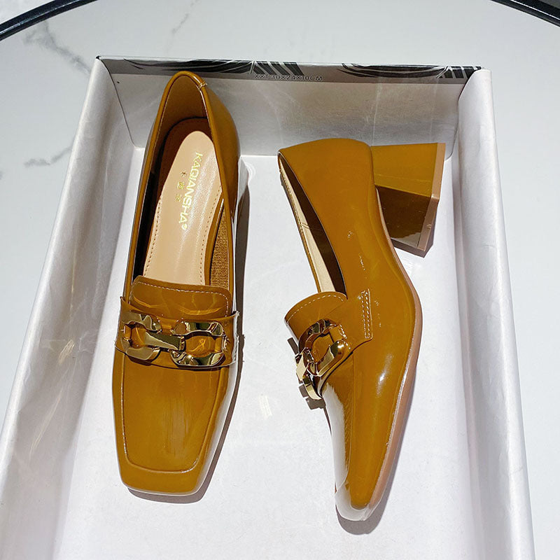 Women's Square Toe Pumps Spring Korean Style Casual Shoes
