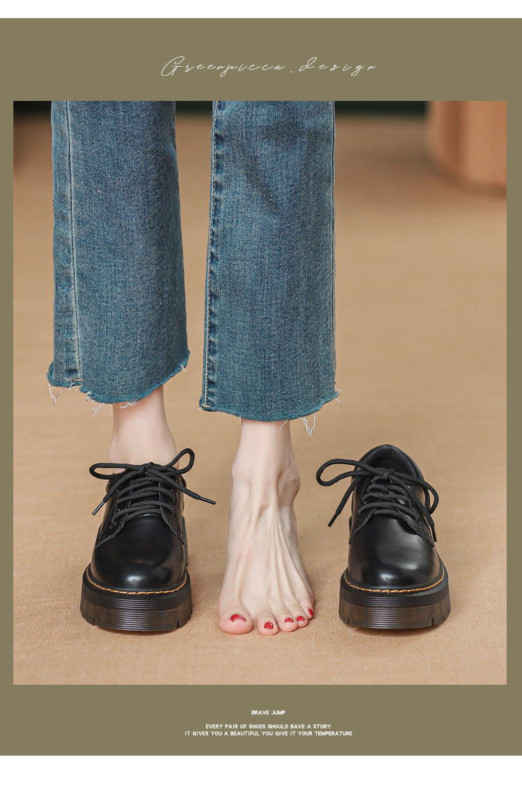 Women's Small For Platform Genuine Pumps Martin Casual Shoes