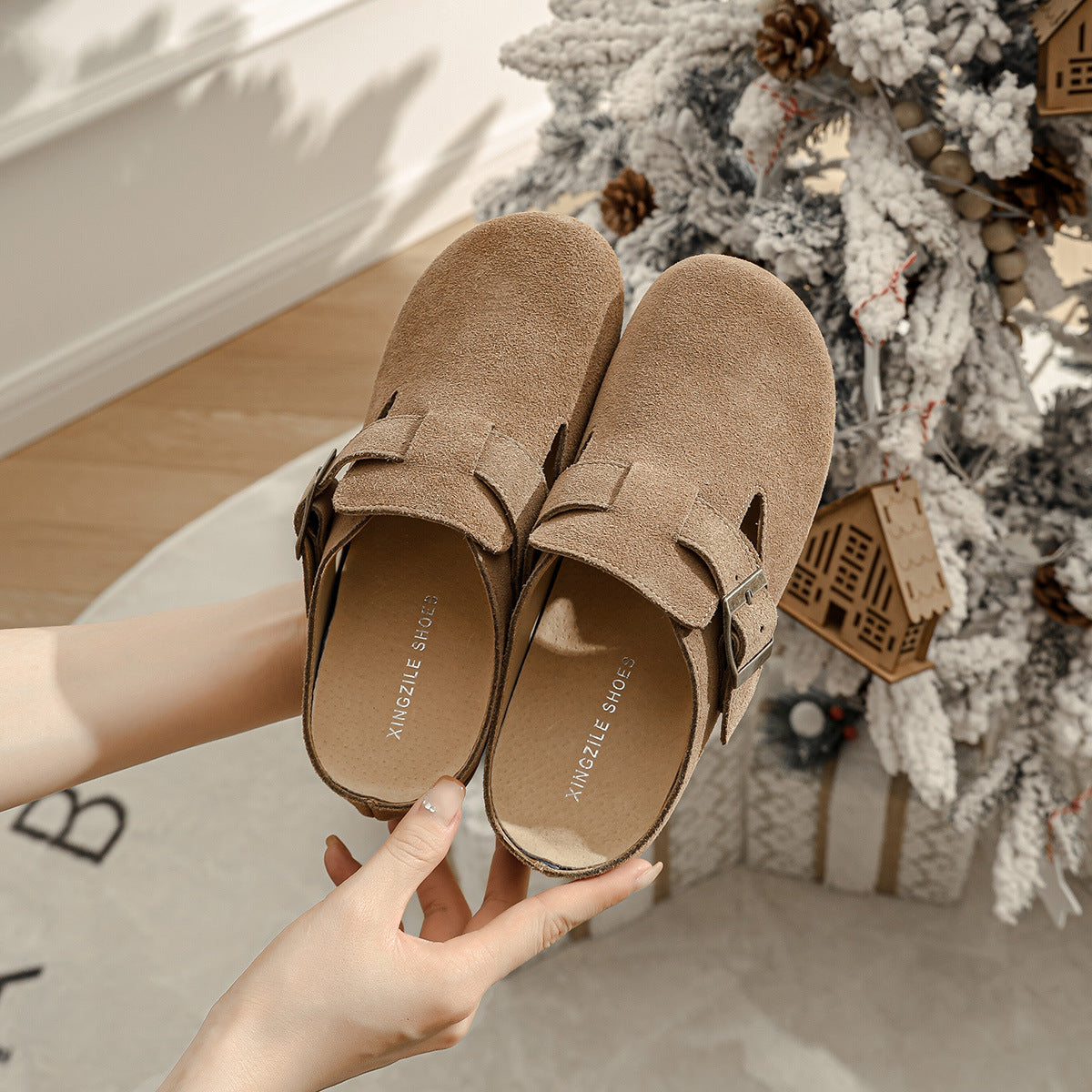 Bottom Closed Toe Half Inner Height Increase Slippers