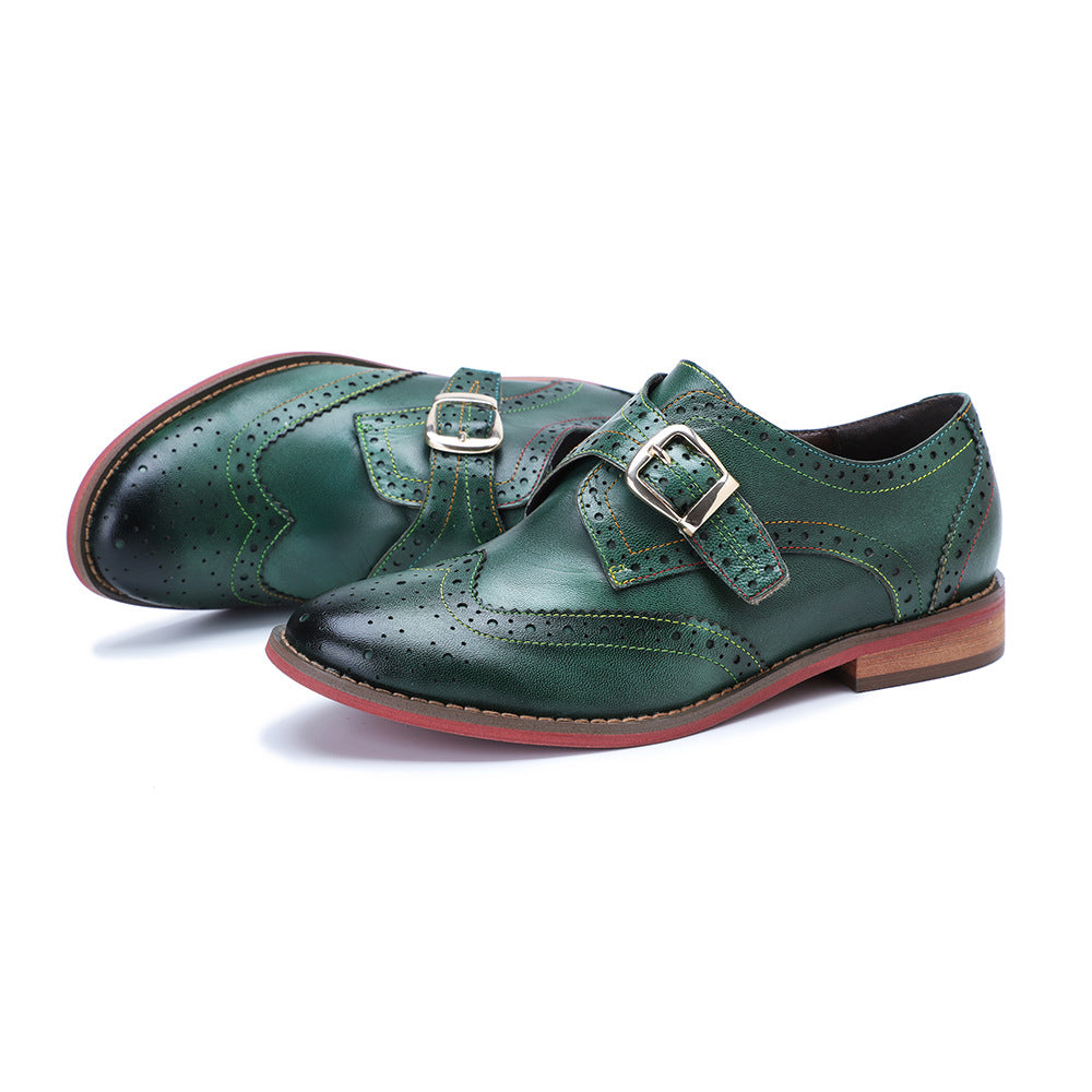 Women's Handmade Genuine Brushed Retro Comfort Flat Loafers